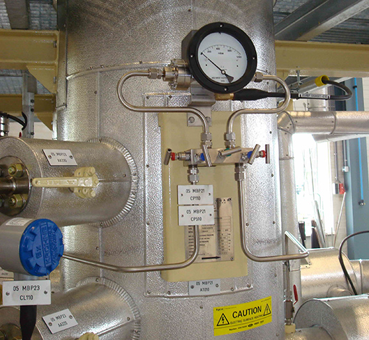 Дифманометр Mid-West 240 на фильтре топливного газа