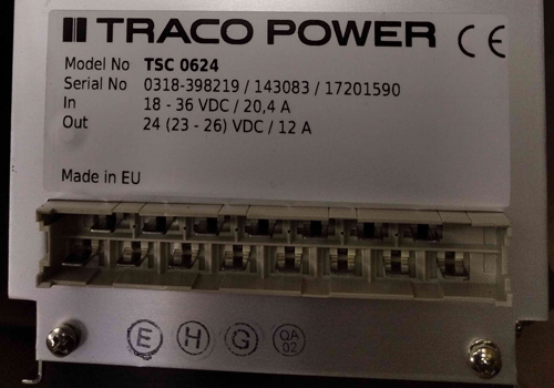 Маркировка преобразователя TRACO POWER TSС 0624